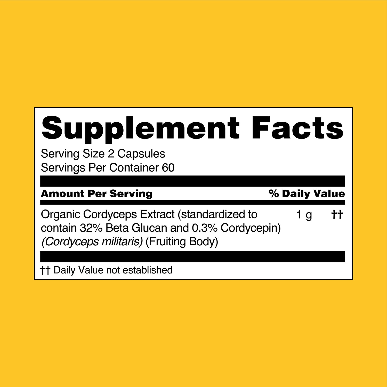Cordyceps Mushroom Extract Capsules