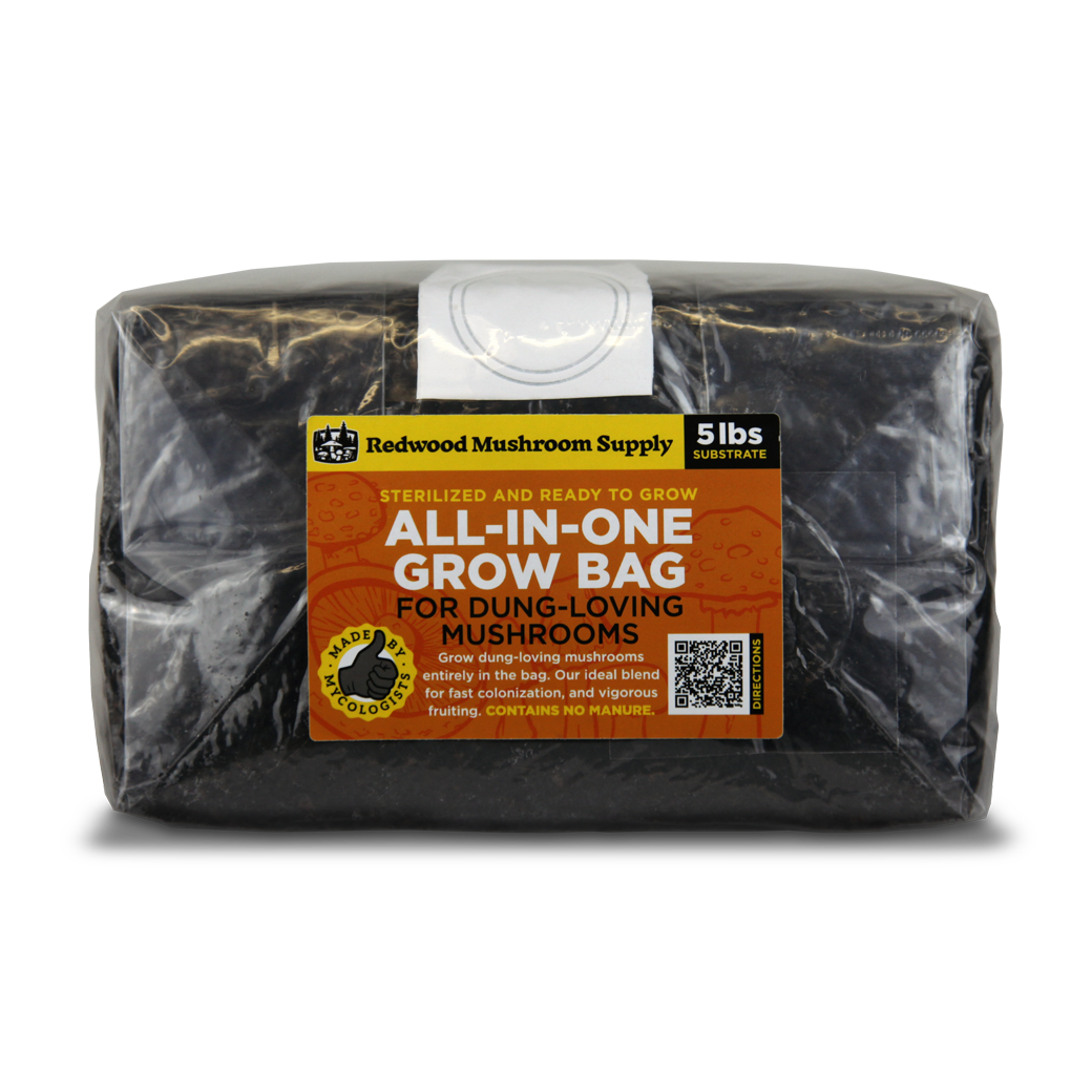 'All-in-One' Mushroom Grow Bag - Dung Loving
