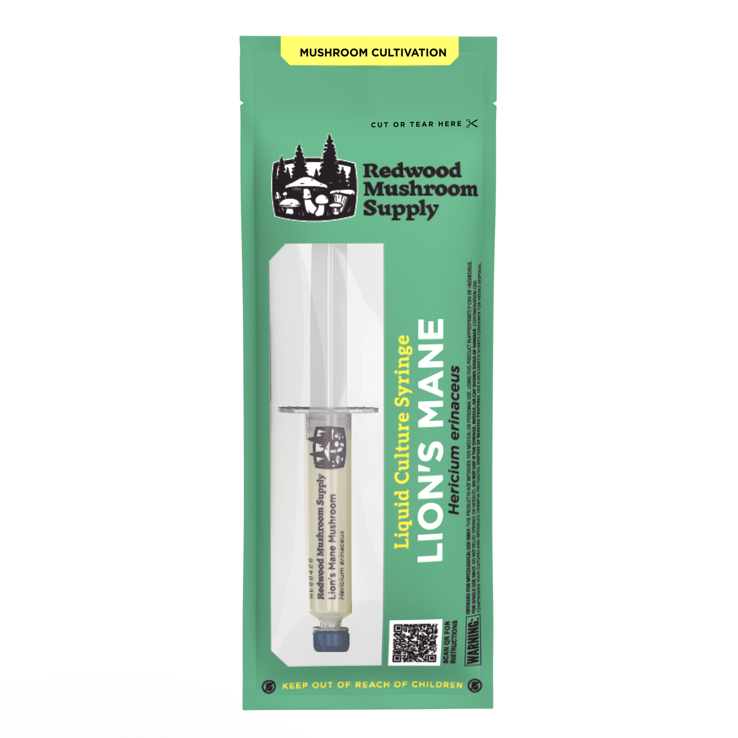 Lion's Mane Mushroom Liquid Culture Syringe