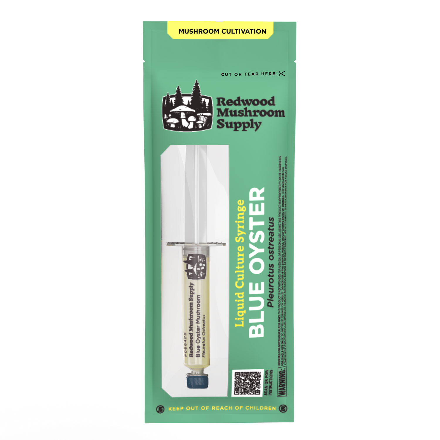 Grey Oyster Mushroom Liquid Culture Syringe