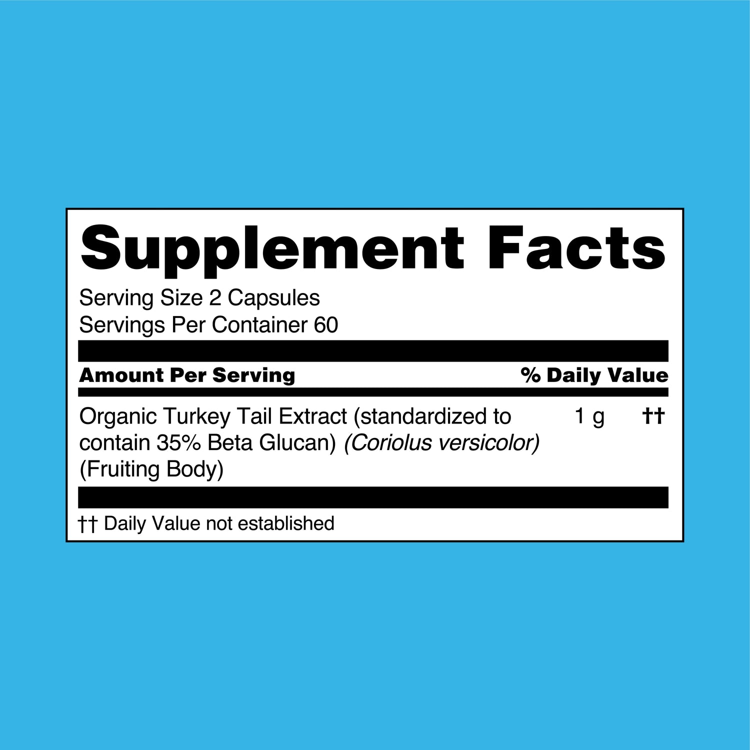 Turkey Tail Mushroom Extract Capsules